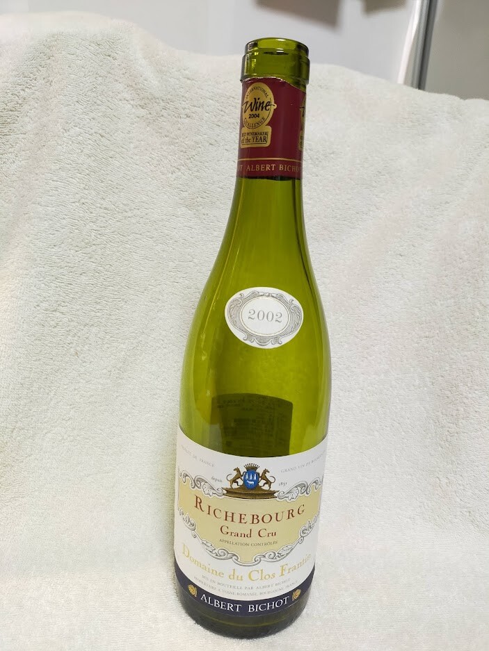 2002 domaine du clos frantin richebourg grand cru Bottle (empty) From Japan