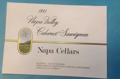 Lot of 2 Napa Cellars WINE Different Bottle Labels (1981, 1983) + 1985 Brochure