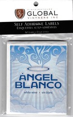 Angel Blanco White Wine Peel & Stick Wine Bottle Labels Package of 30