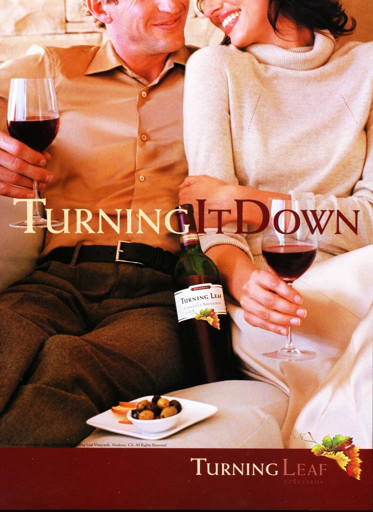 TURNING LEAF WINE AD #12 RARE 2004 OOP