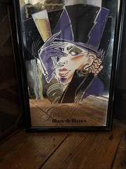 VTG Great Western Winery Blanc de Blancs Champagne Mirror Sign 19 x 13 Bar Decor