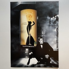 2000 Taittinger Champagne 4 pg PRINT AD Black Tie Dress Man Woman Bottle Vtg Y2K