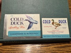 2 Old St Julian Wine Bottle Labels Michigan Cold Duck Paw Paw Mich Mi Unused