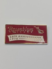 Rosenblum Cellars 20th Anniversary 1978-1998 Lapel Pin Oakland California Winery
