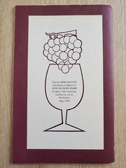 THE STORY OF WINE AND ITS USES Wine Institute 1975 PB Booklet 9th Ed Wine Advis
