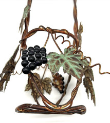 Metal Wine Bottle Holder Grapevine Designs Braided Wire