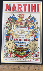 VTG Martini & Rossi Vino Vermouth Italian Torino Wine Bottle Label 4.25×6.25