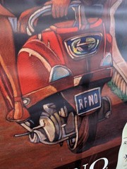 Ruffino Lumina Pinot Grigio Vespa bus shelter advert poster 68x48in HUGE