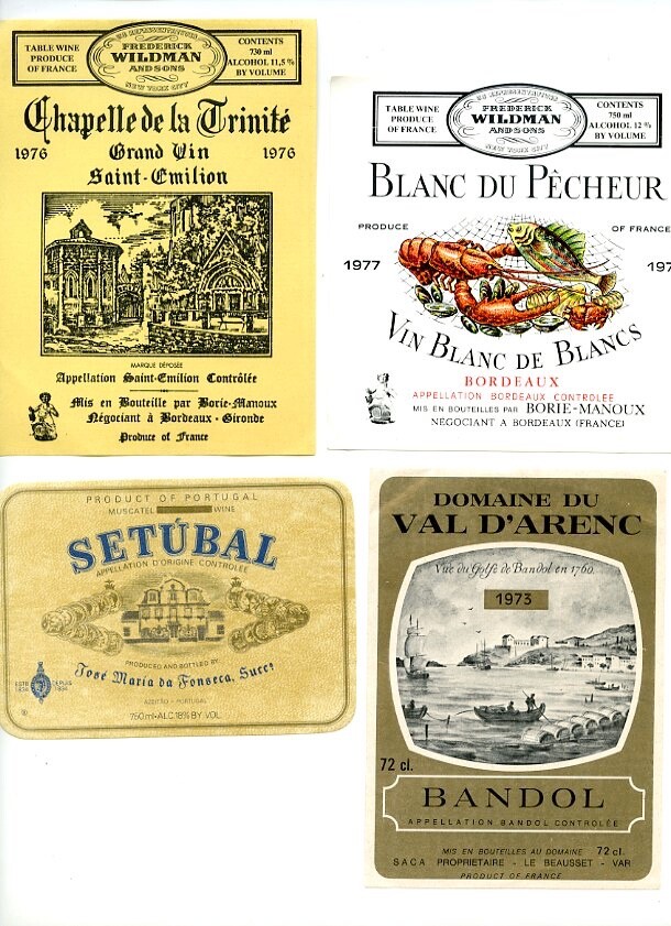 163 Wine Liquor Bottle Labels VINTAGE – Not all are shown
