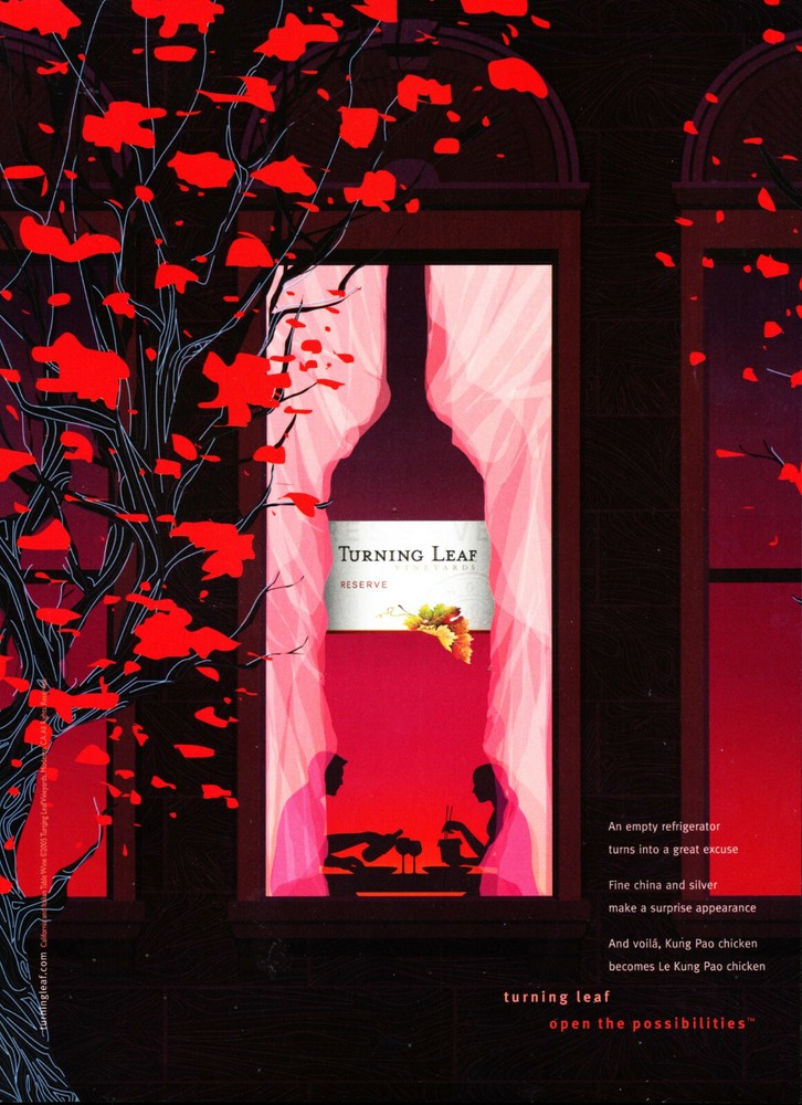 TURNING LEAF WINE AD #15 RARE 2005 OOP