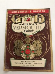 Vintage 1930s Gambarelli & Davitto Vermouth UNUSED Paper Label Jersey City