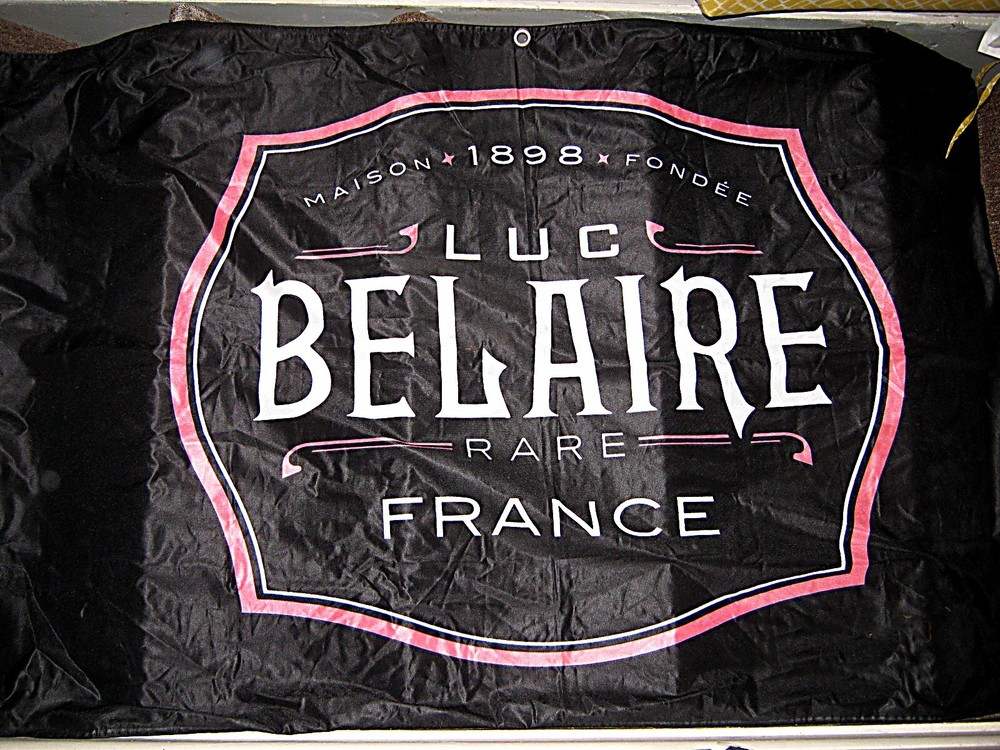 Large LUC BELAIRE Black Wine Advertising 5&prime; X 3&prime; Flag Banner Man Cave Bar Decor