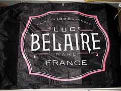 Large LUC BELAIRE Black Wine Advertising 5&prime; X 3&prime; Flag Banner Man Cave Bar Decor