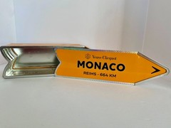 VEUVE Clicquot Champagne MONACO Arrow Tin LIMITED EDITION Gift Box Orange Decor