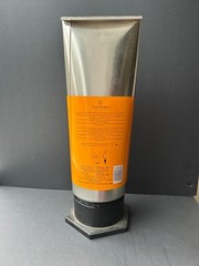 VINTAGE VEUVE CLICQUOT CHAMPAGNE ORANGE PAINT TUBE TIN CARRIER / CHAMPAGNE / BAR