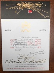 The 1961 Chateau Mouton Rothschild (Specimen) – Label By: Georges Mathieu