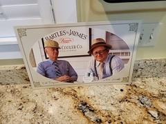 1980s BARTLES & JAYMES WINE COOLER Cardboard Advertising BAR SIGN Vintage