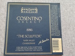 2 Vtg Cosentino Cellars Wine Bottle Paper Labels Cabernet Chardonnay California