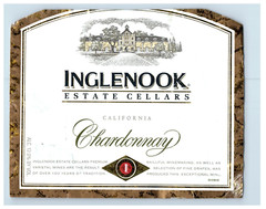 Vintage Inglenook Estate Cellars Chardonnay California Wine Label S75E