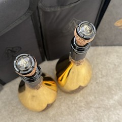 2x Armand de Brignac Ace of Spades Brut Gold EMPTY Set w/ Boxes+Bags+Corks+Caps