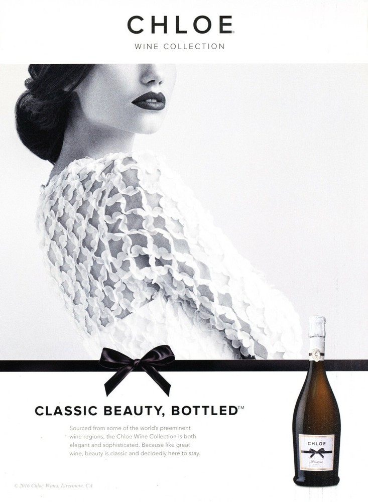CHLOE WINE AD #1 RARE 2016 OUT OF PRINT