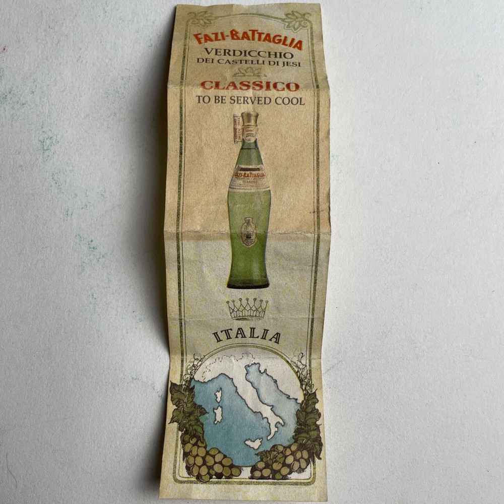 Vintage Italian Wine Label – Fazi-Battaglia Verdicchio Classico – Italy Art