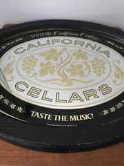 Vintage TAYLOR CALIFORNIA CELLARS Wine Framed Mirror Advertising Print Hanging