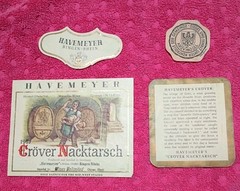 1967 Wine Label Set: Havemeyer Moselle « Cröver Nacktarsch » Bingen Rhein Germany