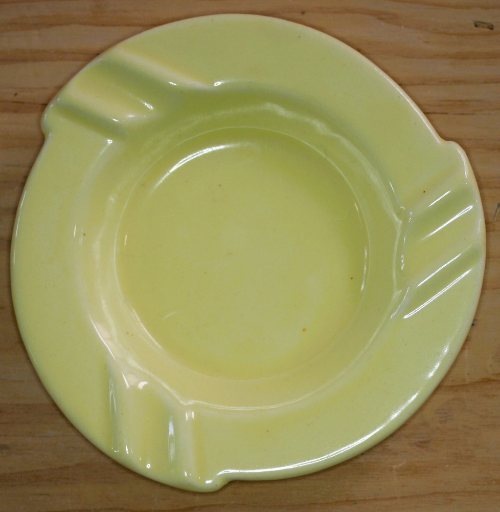 Vintage yellow Ceramic Ashtray By Hycroft China Medicine Hat