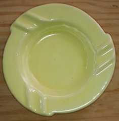 Vintage yellow Ceramic Ashtray By Hycroft China Medicine Hat