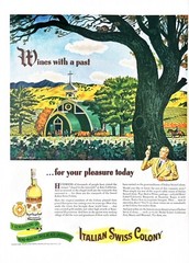 1943 ITALIAN SWISS COLONY WINE Genuine Vintage Print Ad California Winery