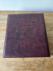Vintage Wine Label Album “The Connoisseur” Burgundy Faux Leather Binder