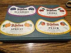 4 Old St Julian Michigan Wine Bottle Labels Unused Paw Paw Mich Mi