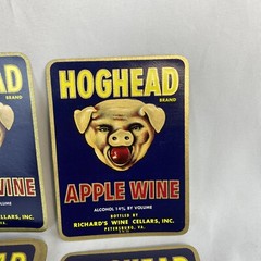 Vintage Original Label HOGHEAD Richards Wine Cellars Virginia – 97 Labels!