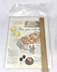 1944 Wine Advisory Board Vtg Ad « As A Duck Shoot Goes … 10.375&Prime; x 14 »