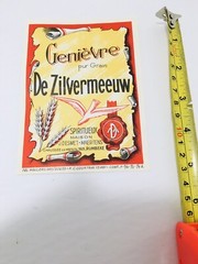Early 1920&rsquo;s Genievre Pur Grain De Zilvermeeuw Spiritueux Advert Paper Label
