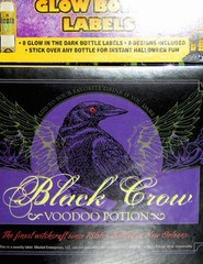 HALLOWEEN GLOW BOTTLE LABELS wine liquor vampire blood zombie witch potion RARE