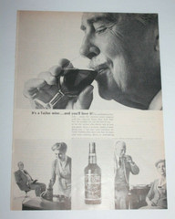1964 Taylor Port Wine Couple Drinking Vintage Print Ad magazine mid-century B&W