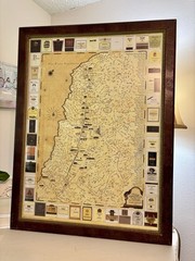 Vintage Expedition Napa Valley Winery Trail Map Framed 27.5&Prime; x 21&Prime;