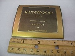 2000 Kenwood Reserve Massara Merlot Wine Label Sonoma Valley CA Collectible