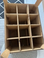 Vintage France Cruse Covered Wine Crate 12 Bottle 1967 LA GARDERIE , Empty