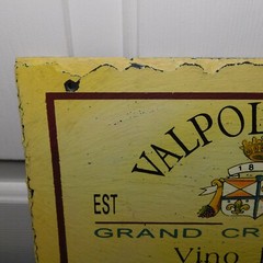 Valpolicella Vino Rosso Red Wine 1896 Italy 12&Prime; x 8&Prime; Slate Sign Bar Advertising