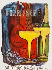 Vintage Look California Wine Land of America NEW Metal Sign: Champagne
