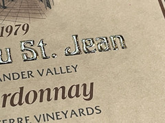 Mint 1979 Gold Chateau St Jean Chardonnay Napa Sonoma Wine Label Mini Poster