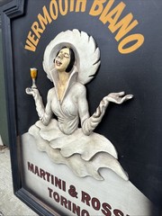 Vintage Leonetto Cappiello Martini & Rossi Torino Asti Cinzano 3D Art 23.5”x13”