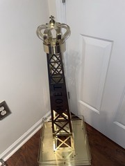 Vtg Moet Chandon Eiffel Tower Replica Gold Champagne Advertise Display Large 40”