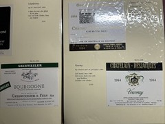 Vintage 1986 Restaurant Wine List-Menu-26 Labels With Descriptions – WHITE & RED