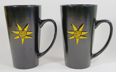 2 Tobin James Cellars Ceramic Coffee Mugs Yellow Sun 6&Prime; Paso Robles California