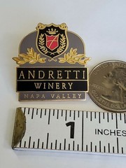 Andretti Winery Napa Valley Lapel Pin California Mario Andretti Closed 4/21/2021