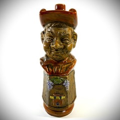 VTG Casa Vinicolo Bardi Ubaldo Monk 1761 Red Wine Decanter Ceramic Italy 1961 EC